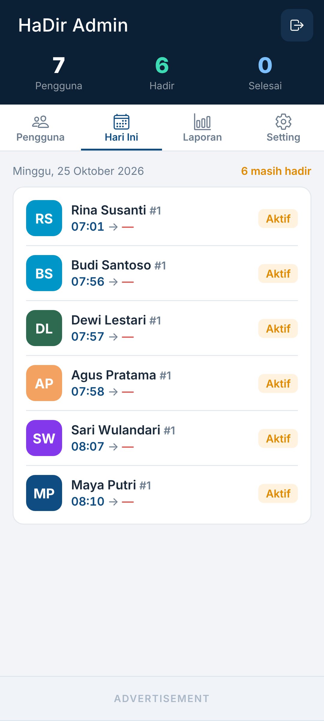 HaDir screen 2