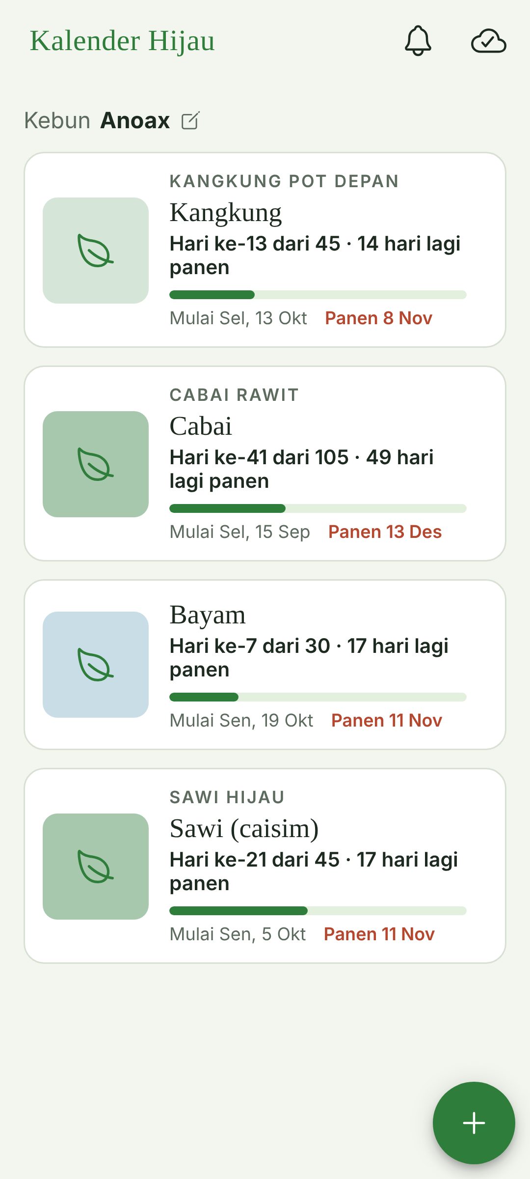 Kalender Hijau screen 1